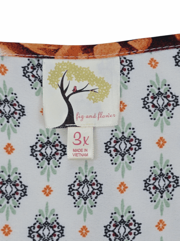 Fig & Flower Sheer  Top 3X - Image 3