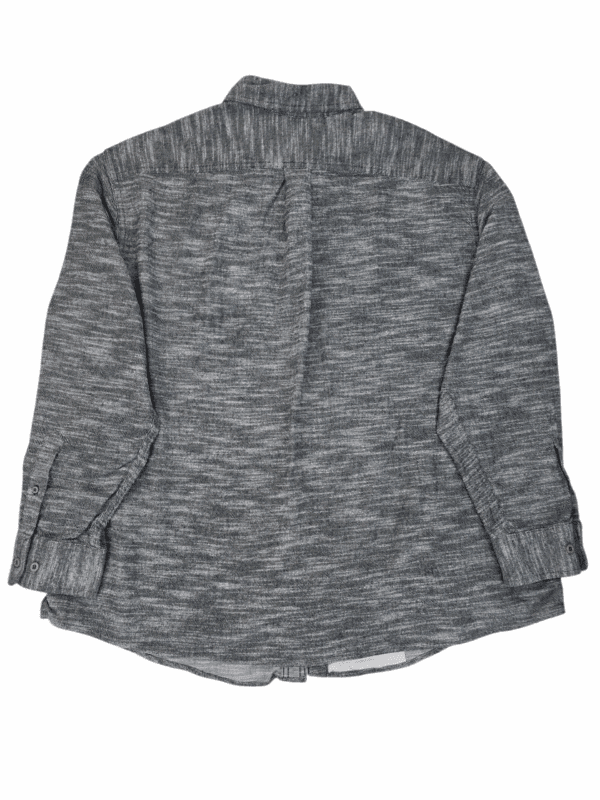 Solaris Gray & Black Heathered Woven Button-Up Shirt – SIZE 2XB - Image 3