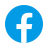 Facebook logo in blue circle.