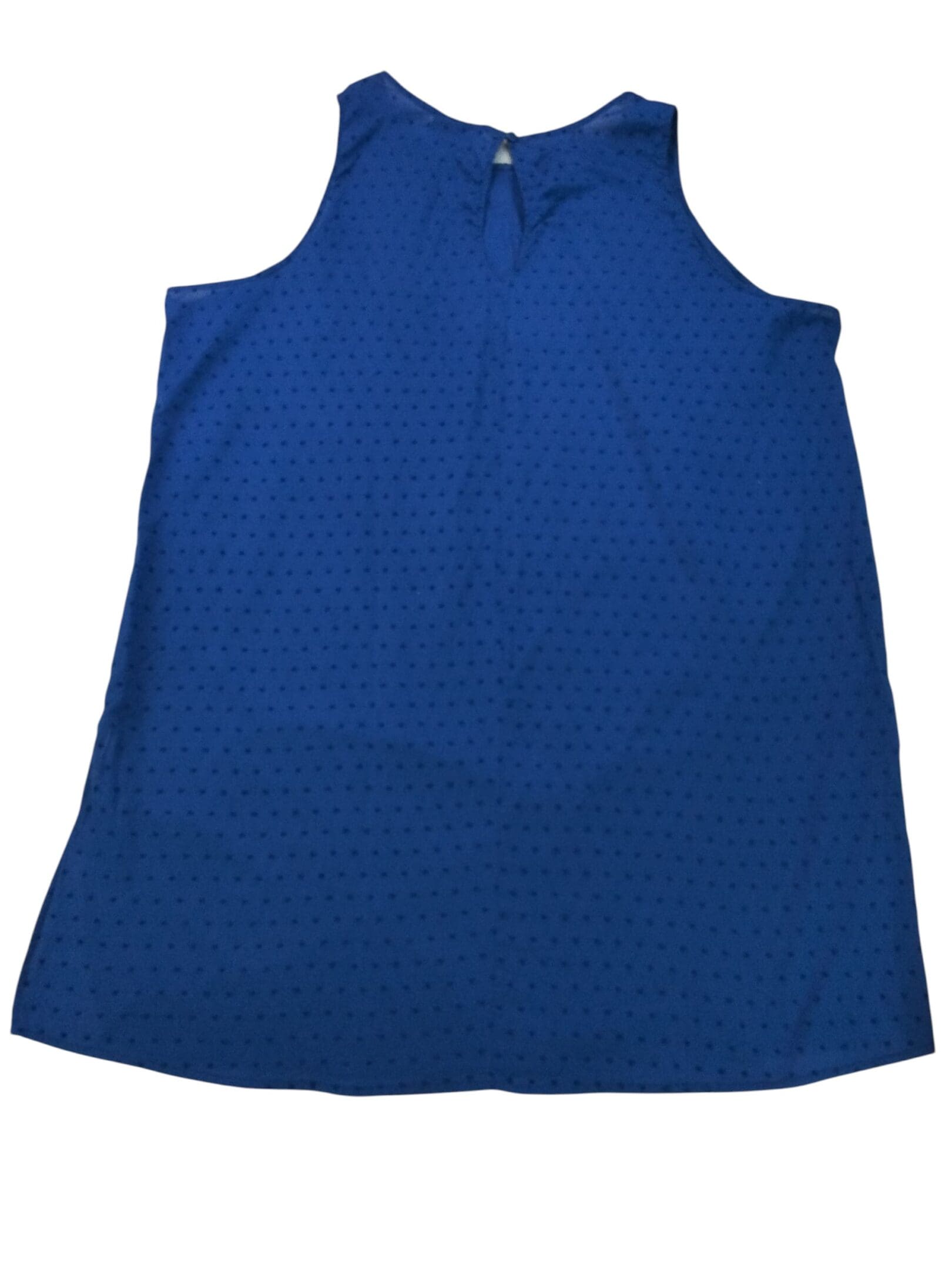 Lane Bryant blue textured dobby dot tank top women’s plus size 20 – back view.