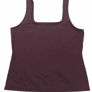 Nine West wine square neck pullover tank top women’s plus size 2X – front view