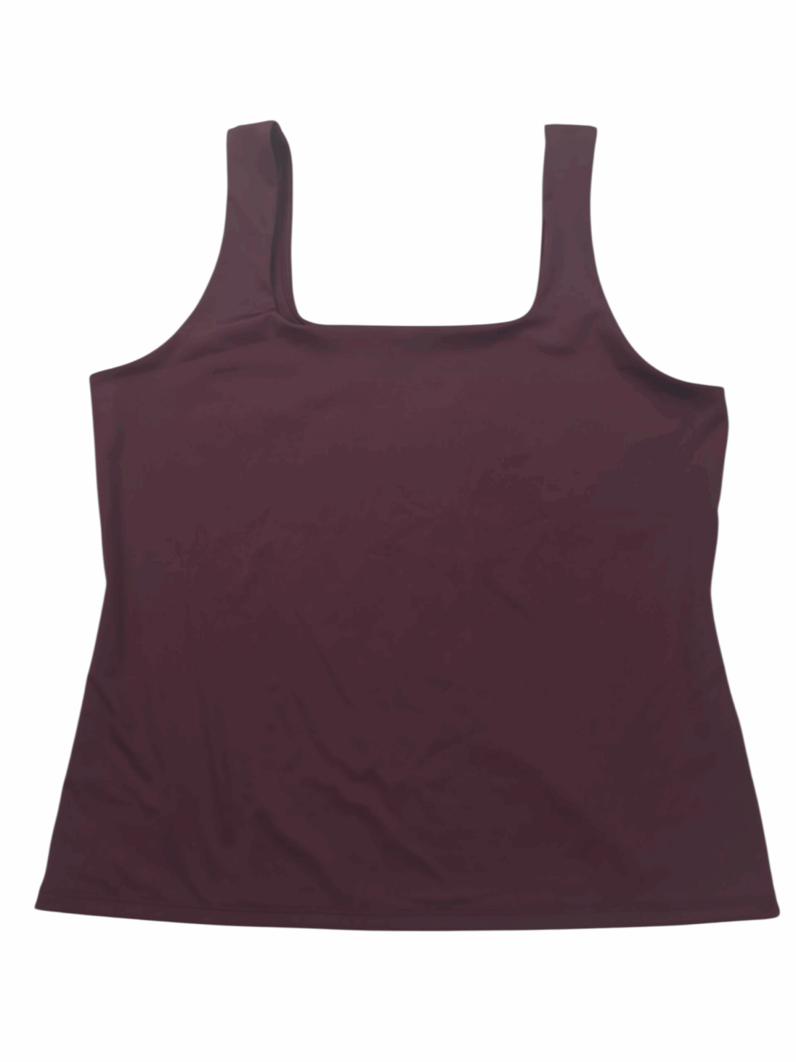Nine West wine square neck pullover tank top women’s plus size 2X – front view