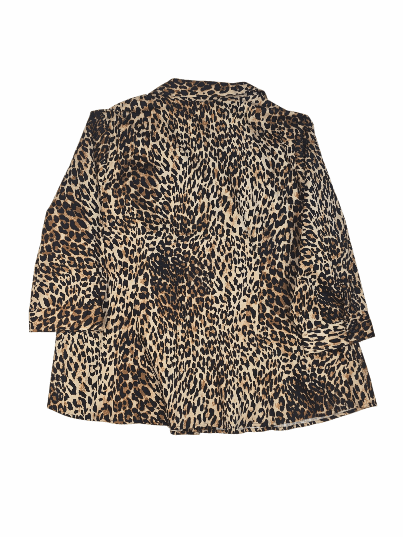 Lane Bryant animal print V-neck button-up top women’s plus size 28T – back view