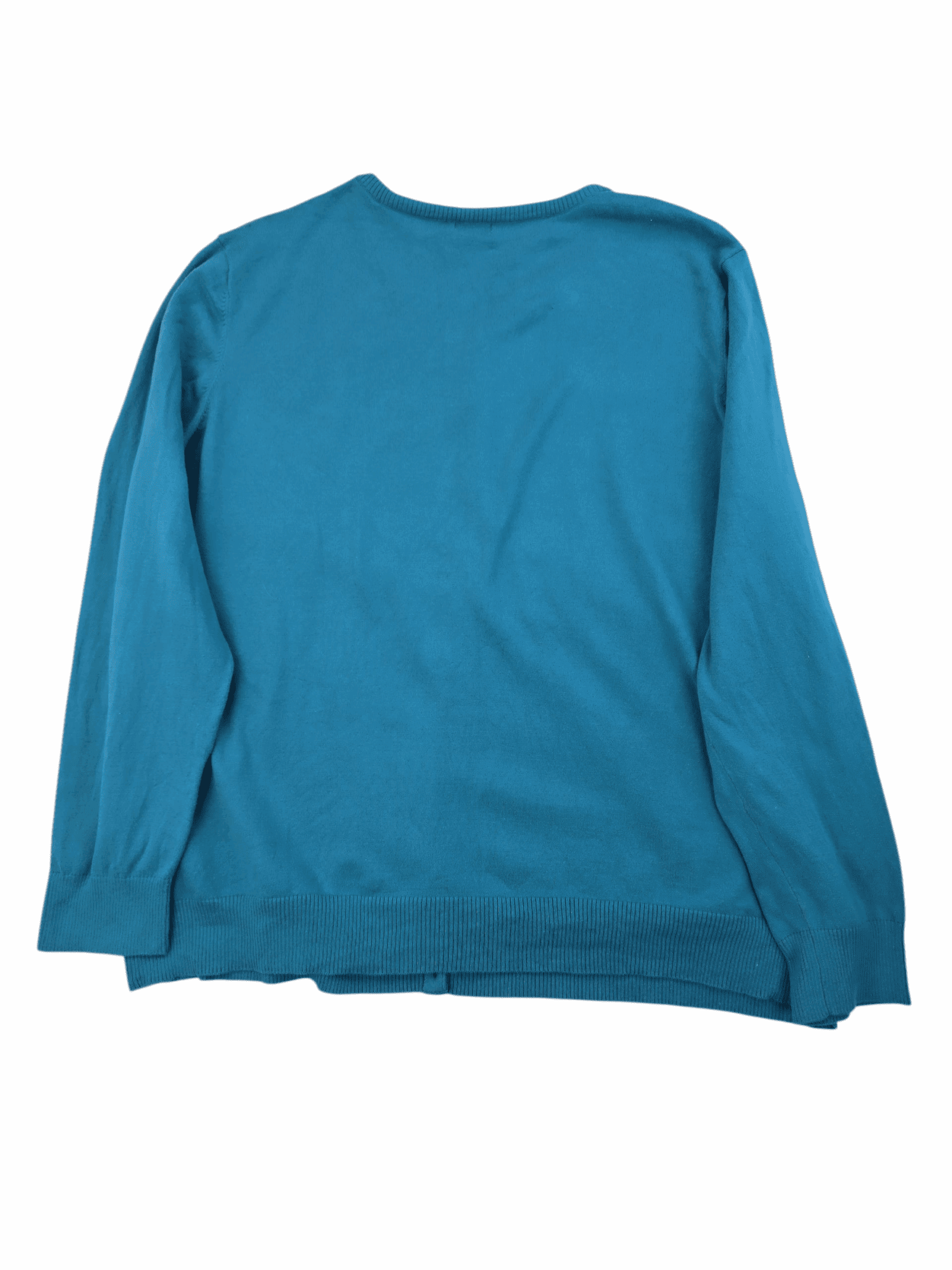 L.L. Bean blue button-up cardigan sweater women’s plus size 3X – back view