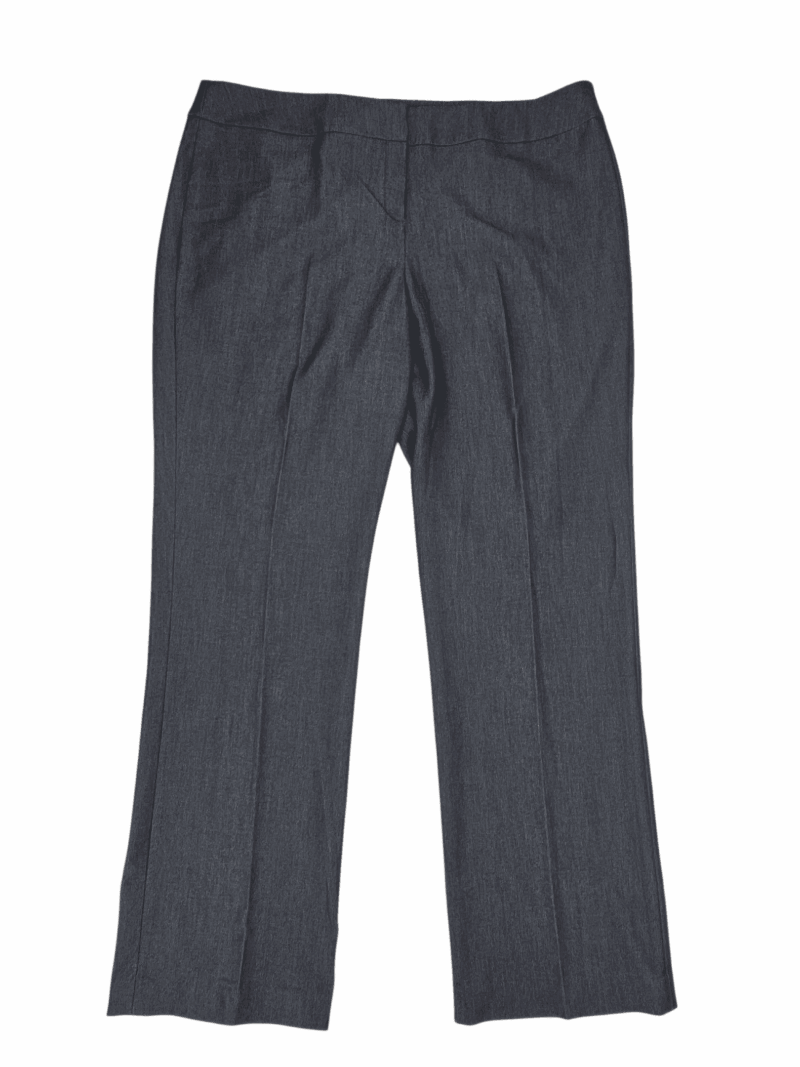 Front view of New York & Company women’s smokey gray straight leg pull-on stretch pants size XXL Tall