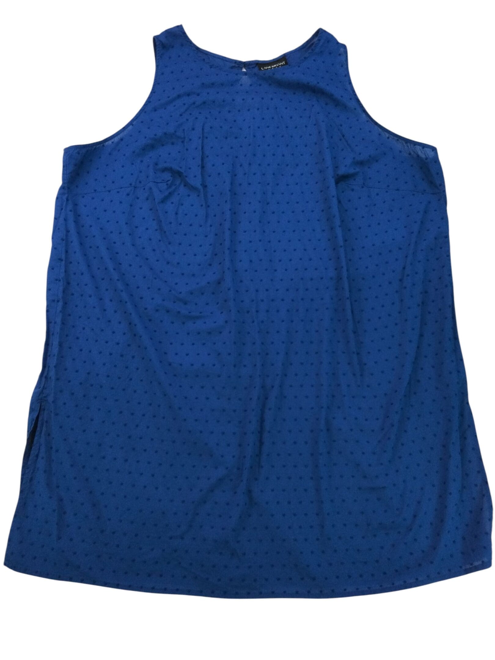 Lane Bryant blue textured dobby dot tank top women’s plus size 20 – front view