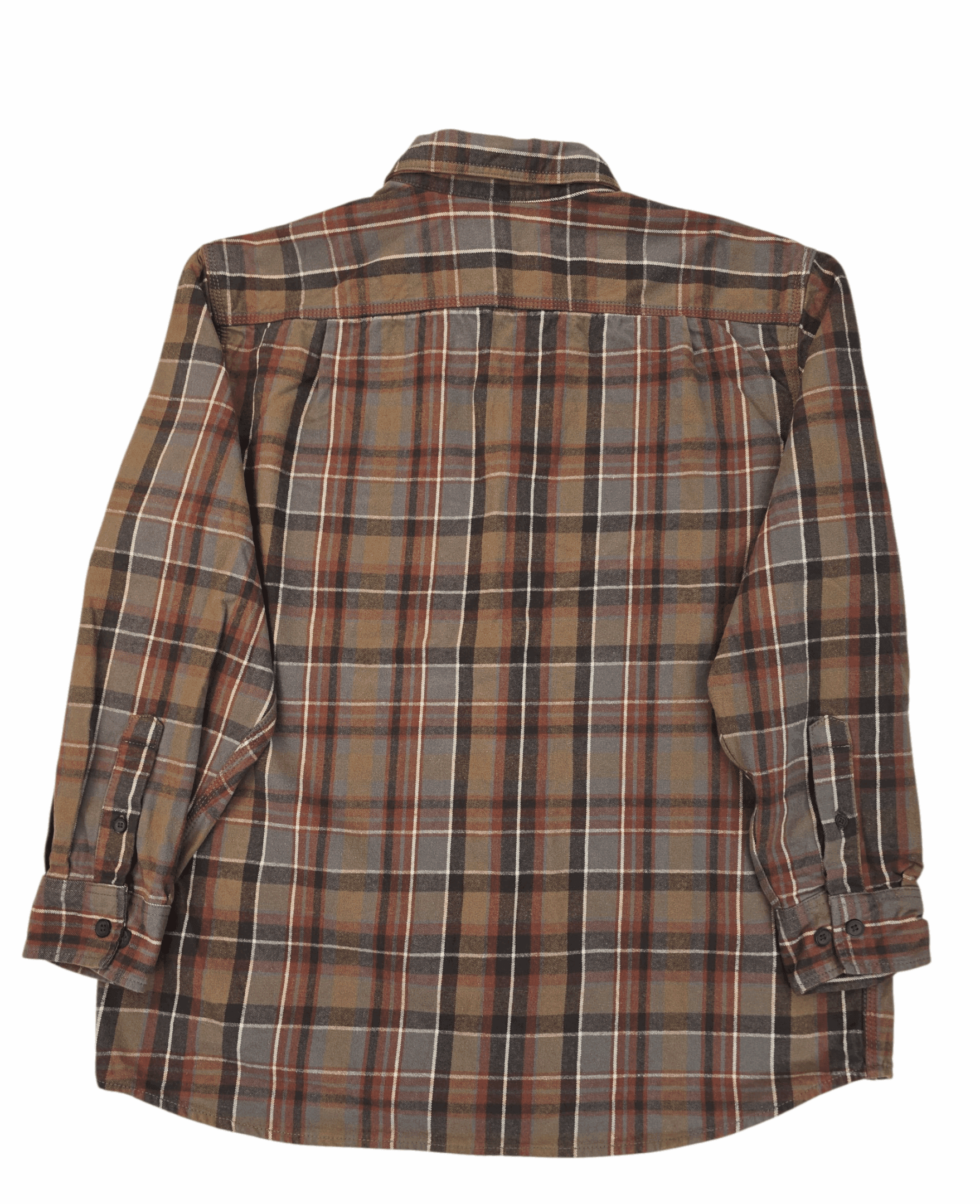 Ridgecut Toughwear green plaid cotton flannel shirt men’s size XL – back view