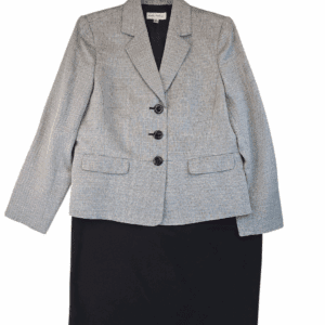 Evan-Picone women’s size 16 black blazer and skirt set front view