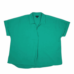 Front view of J. Jill Wearever Collection green pullover top in women’s size 2X showing scoop neckline and relaxed silhouette.