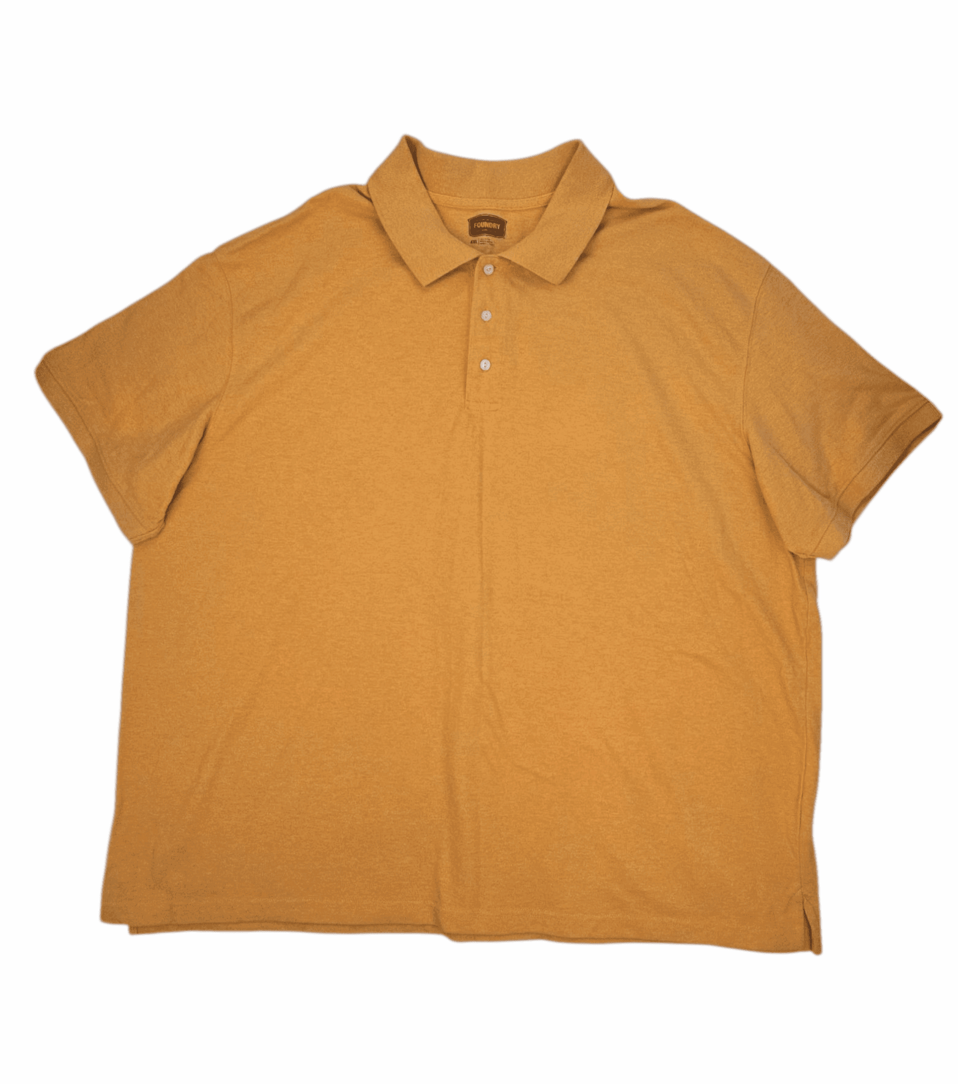 The Foundry bright yellow polo shirt men’s big & tall size 4X – front view