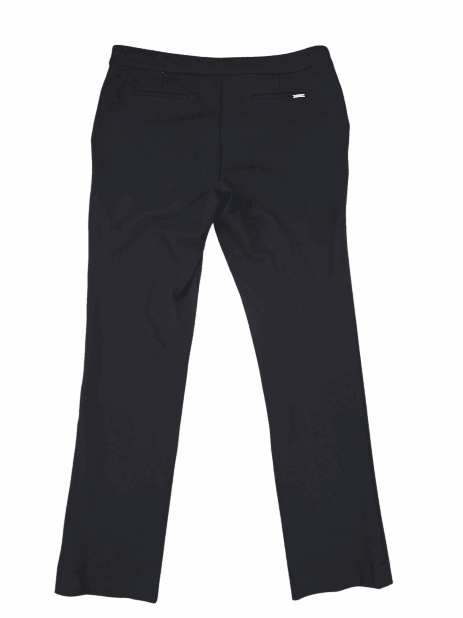 Anne Klein black knit stretch slacks tapered leg women’s size 14 – back view