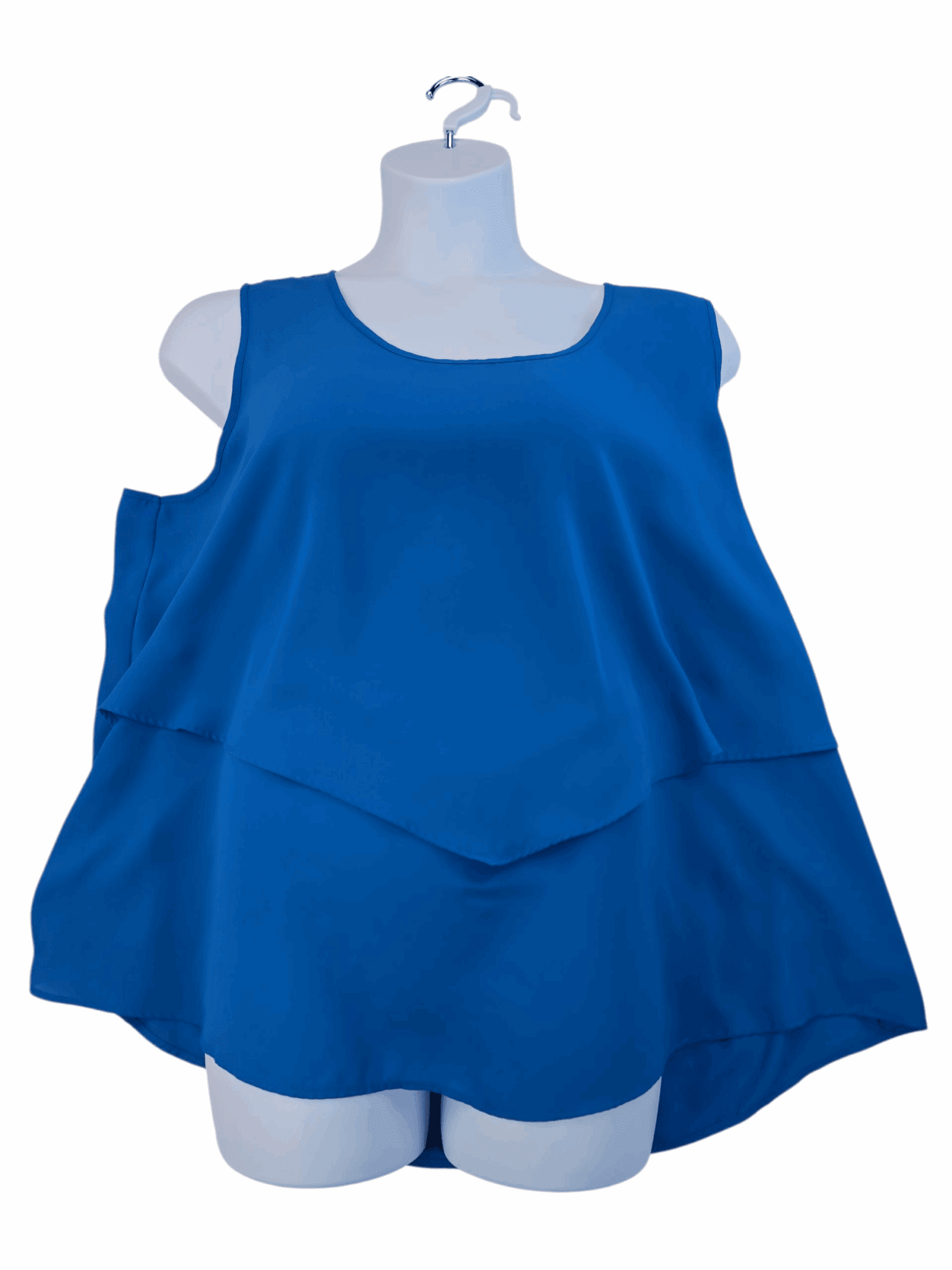 Front view of Kim Rogers Woman layered V-front scoop neck tank top women’s size 3X