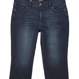 Liz Claiborne Sara women’s plus size 16 blue cropped mid-rise jeans front view