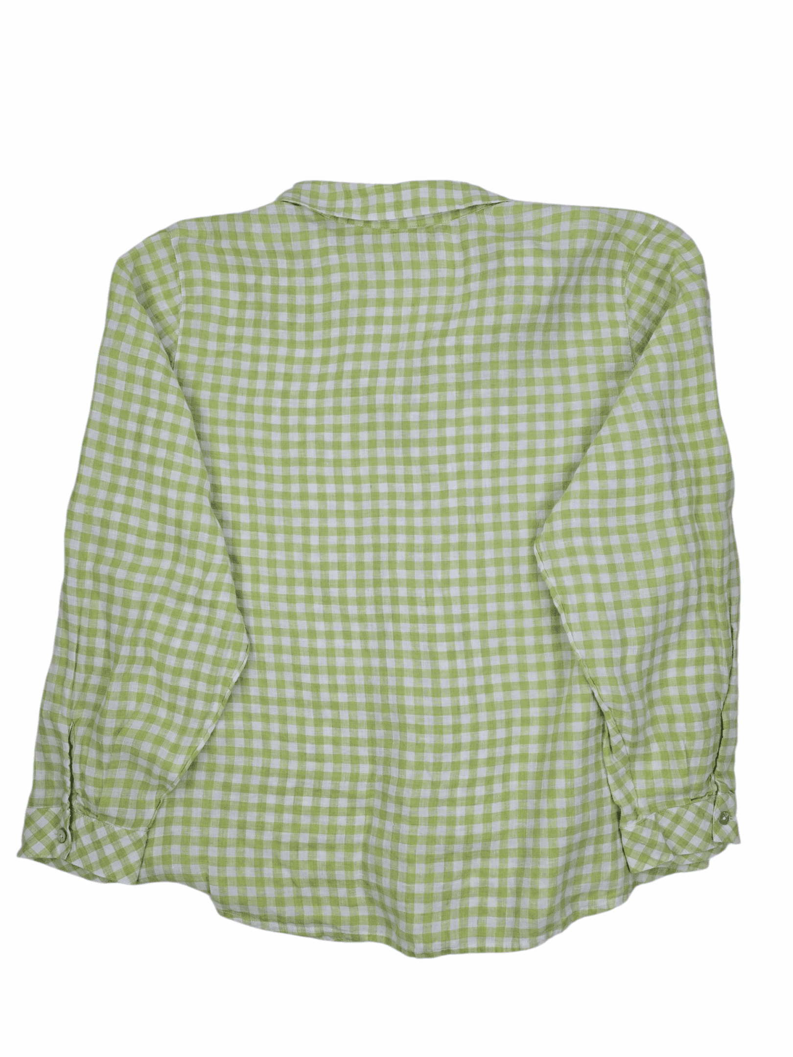 J. Jill green and white checked pullover top women’s plus size 2X – back view