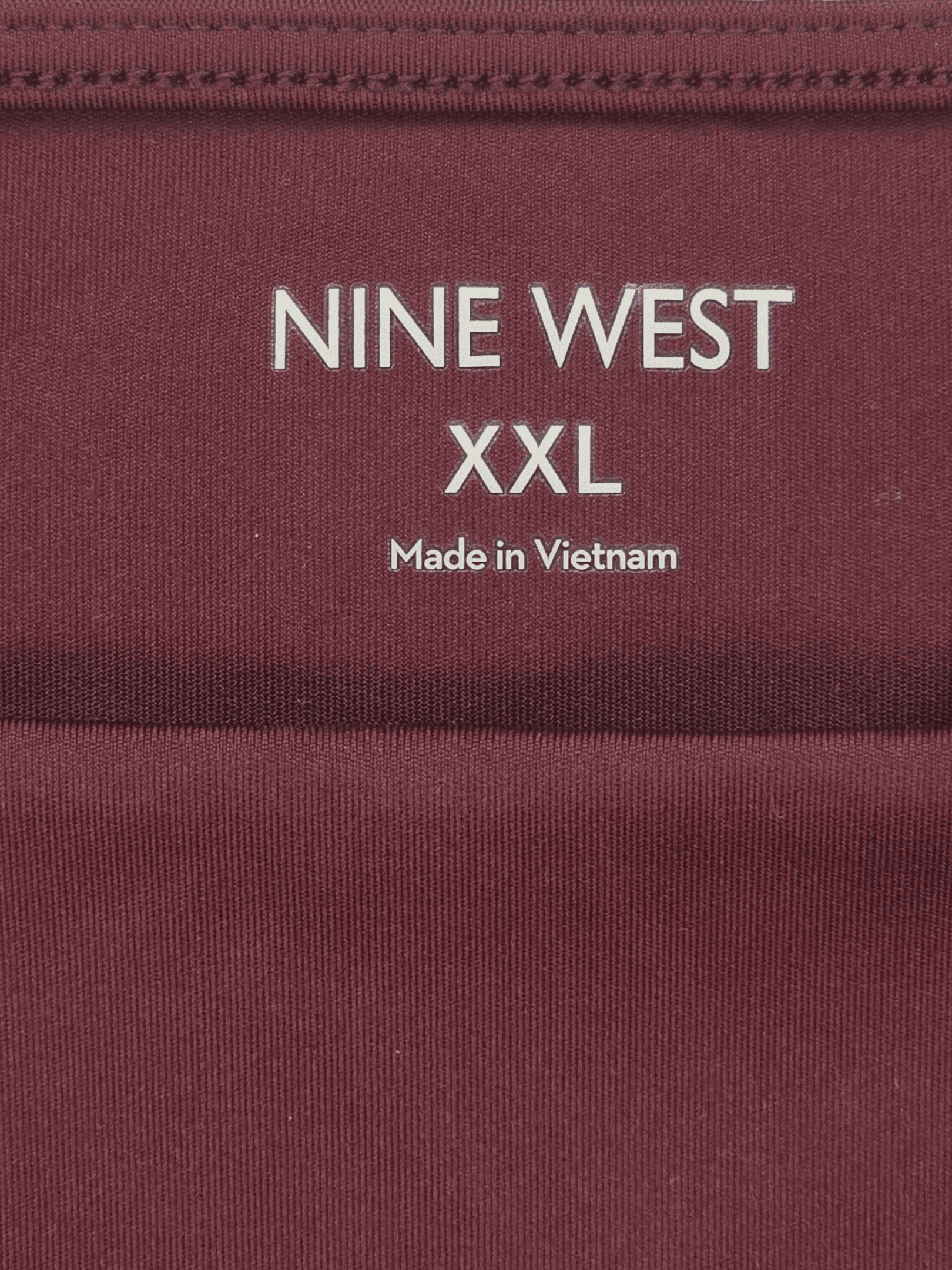 Nine West brand and size tag on wine square neck pullover tank top women’s plus size 2X