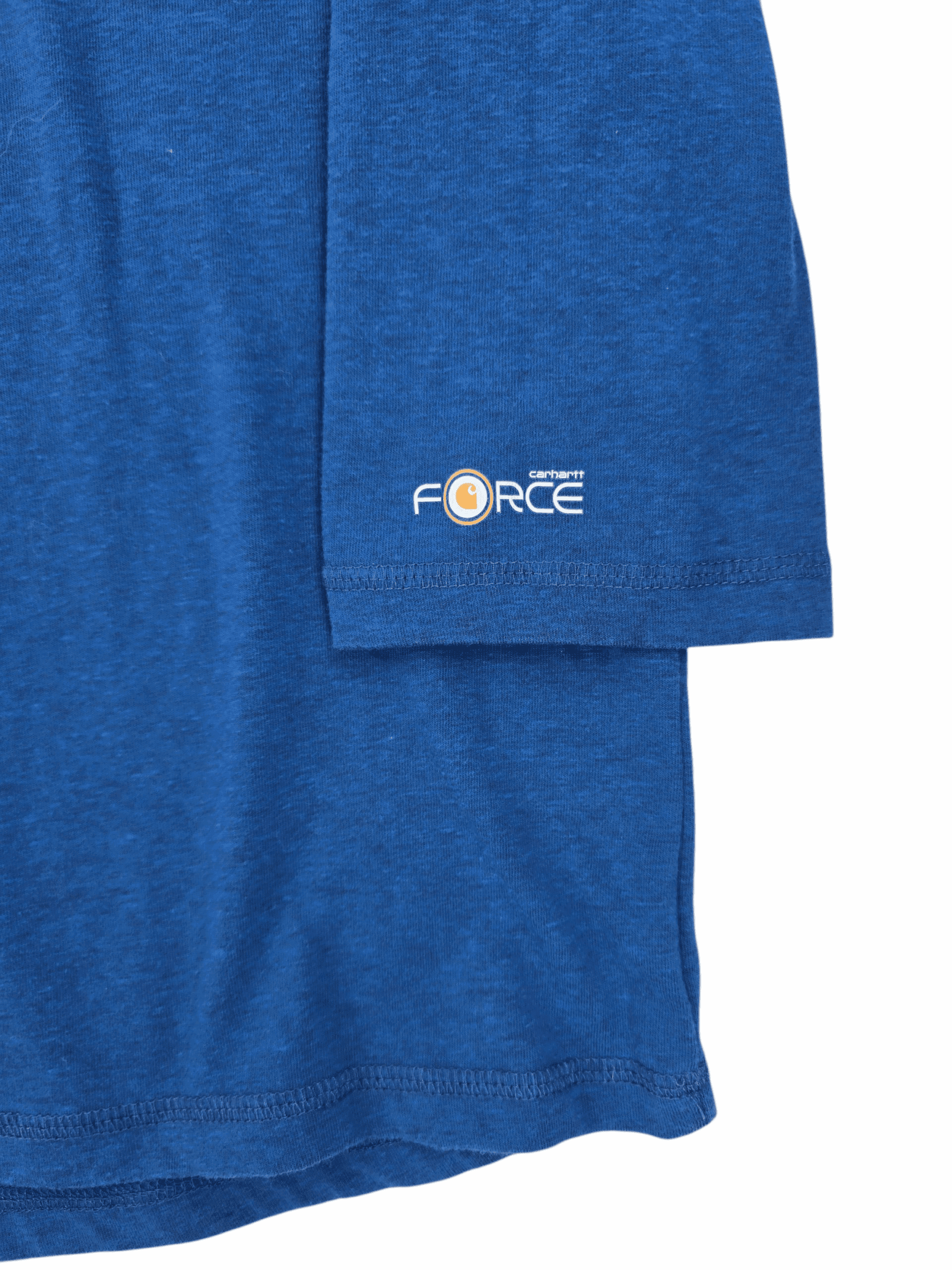 Blue fabric with 'FORCE' logo embroidered in white and yellow.