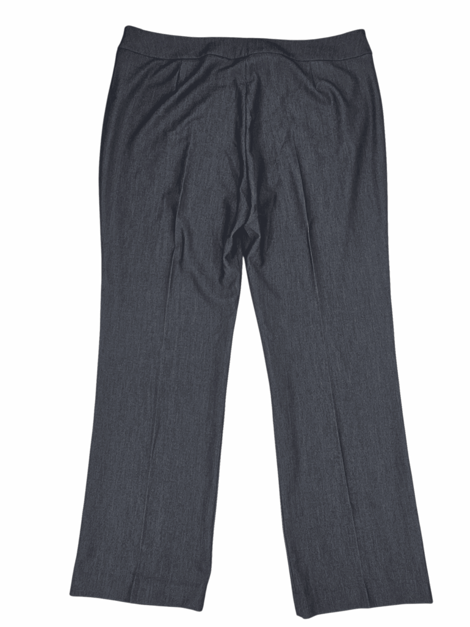 Back view of New York & Company women’s smokey gray straight leg pull-on stretch pants size XXL Tall