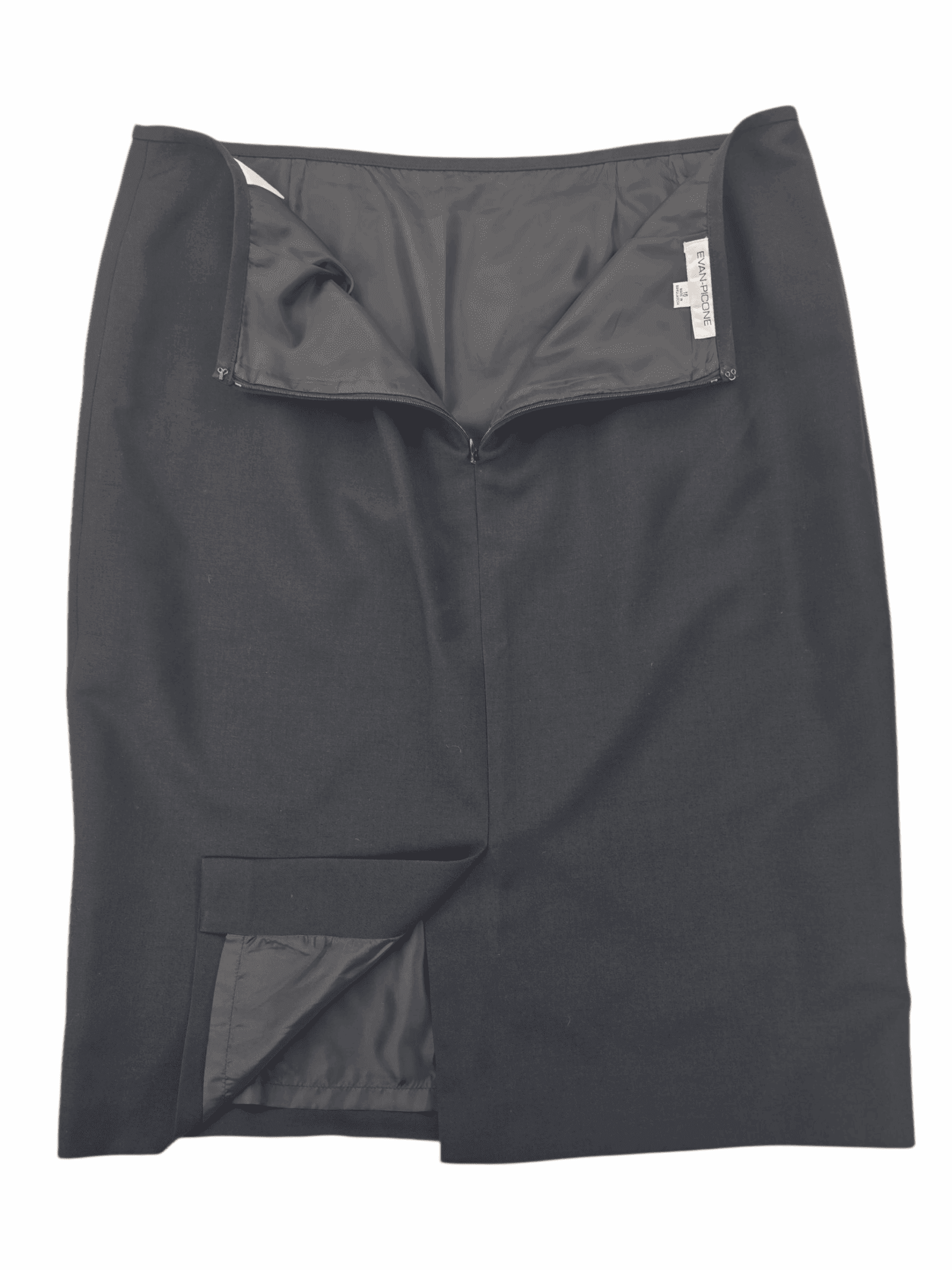 Evan-Picone women’s size 16 black skirt back view