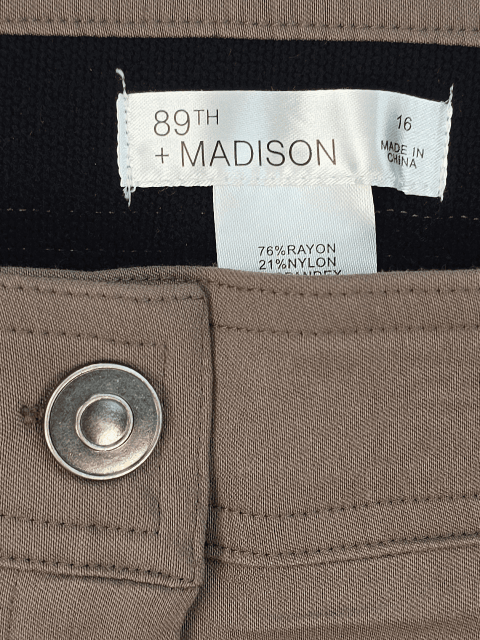 89th & Madison brand and size 16 clothing tag