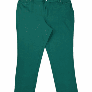 Front view of Cato deep green mid-rise skinny pants women’s size 18W new with tags