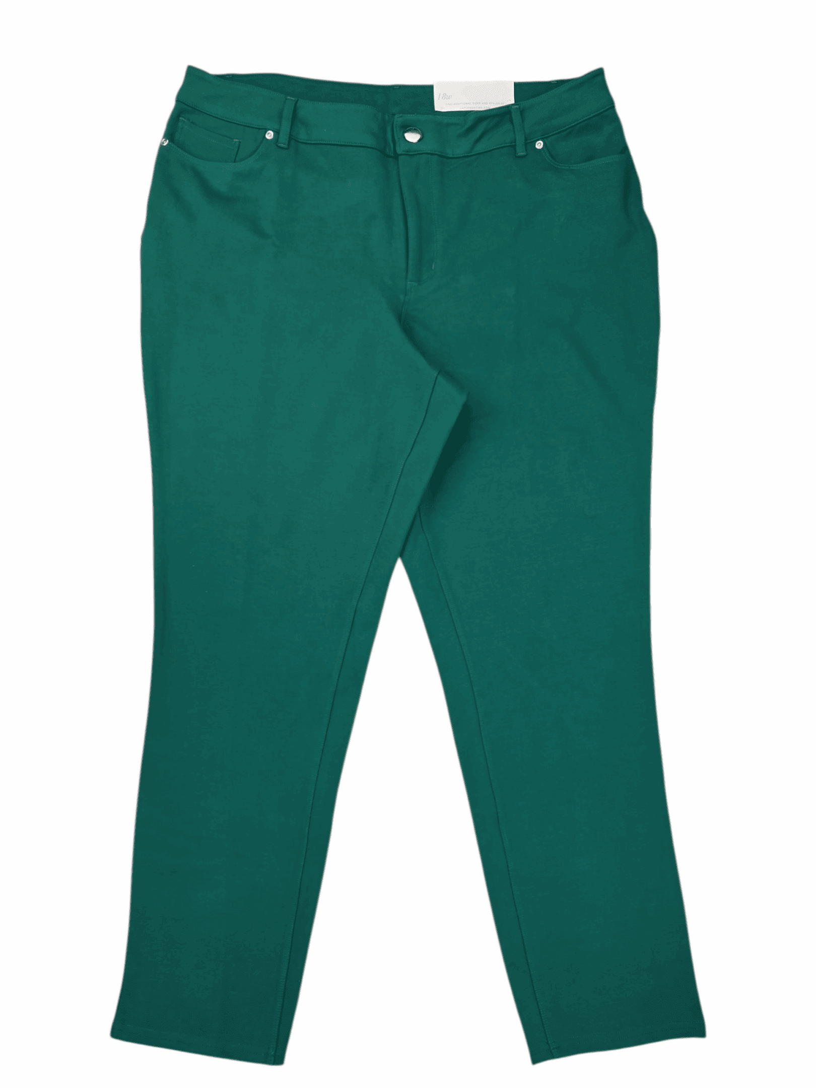 Front view of Cato deep green mid-rise skinny pants women’s size 18W new with tags