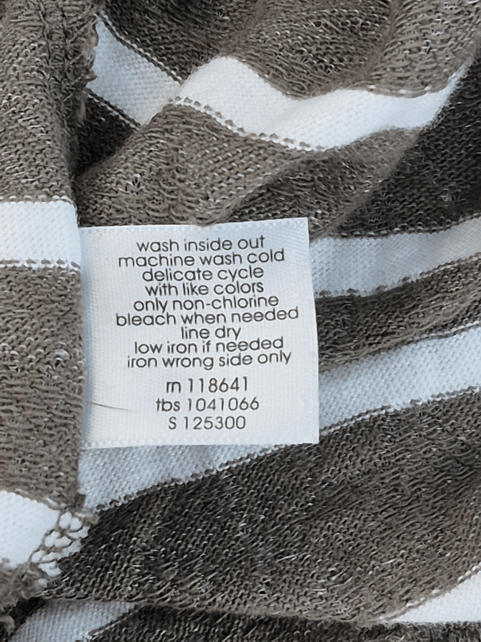 Lane Bryant green lace-look jeweled pullover tank top care instructions tag