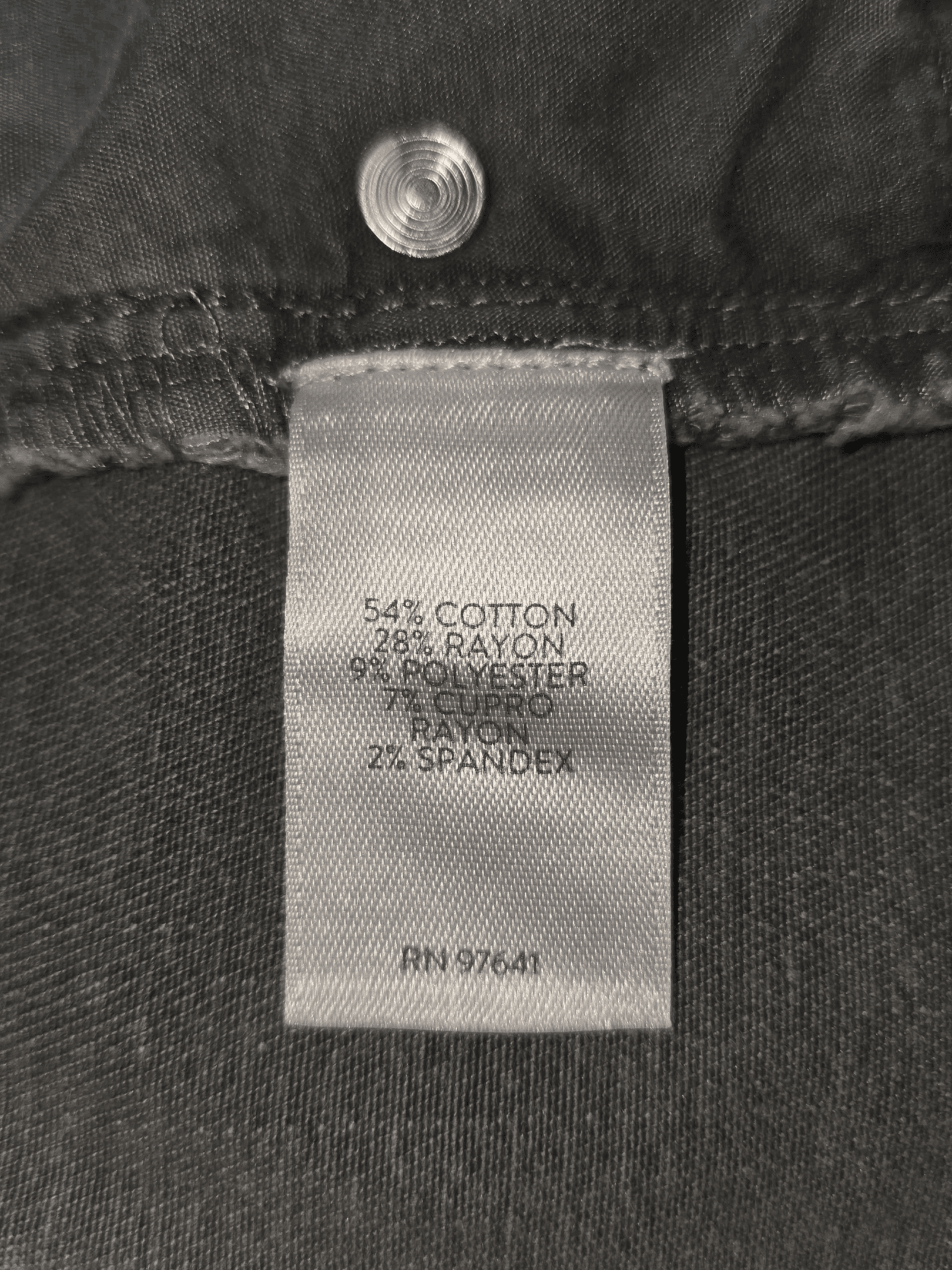 J. Jill gray high-rise straight-leg jeans material content label