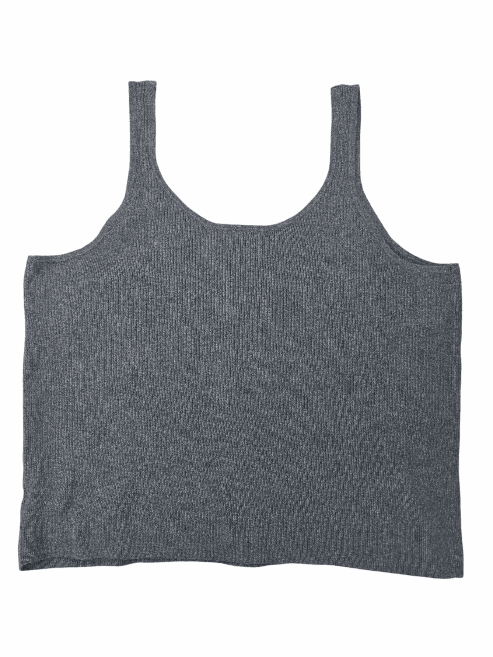 A simple gray sleeveless tank top.