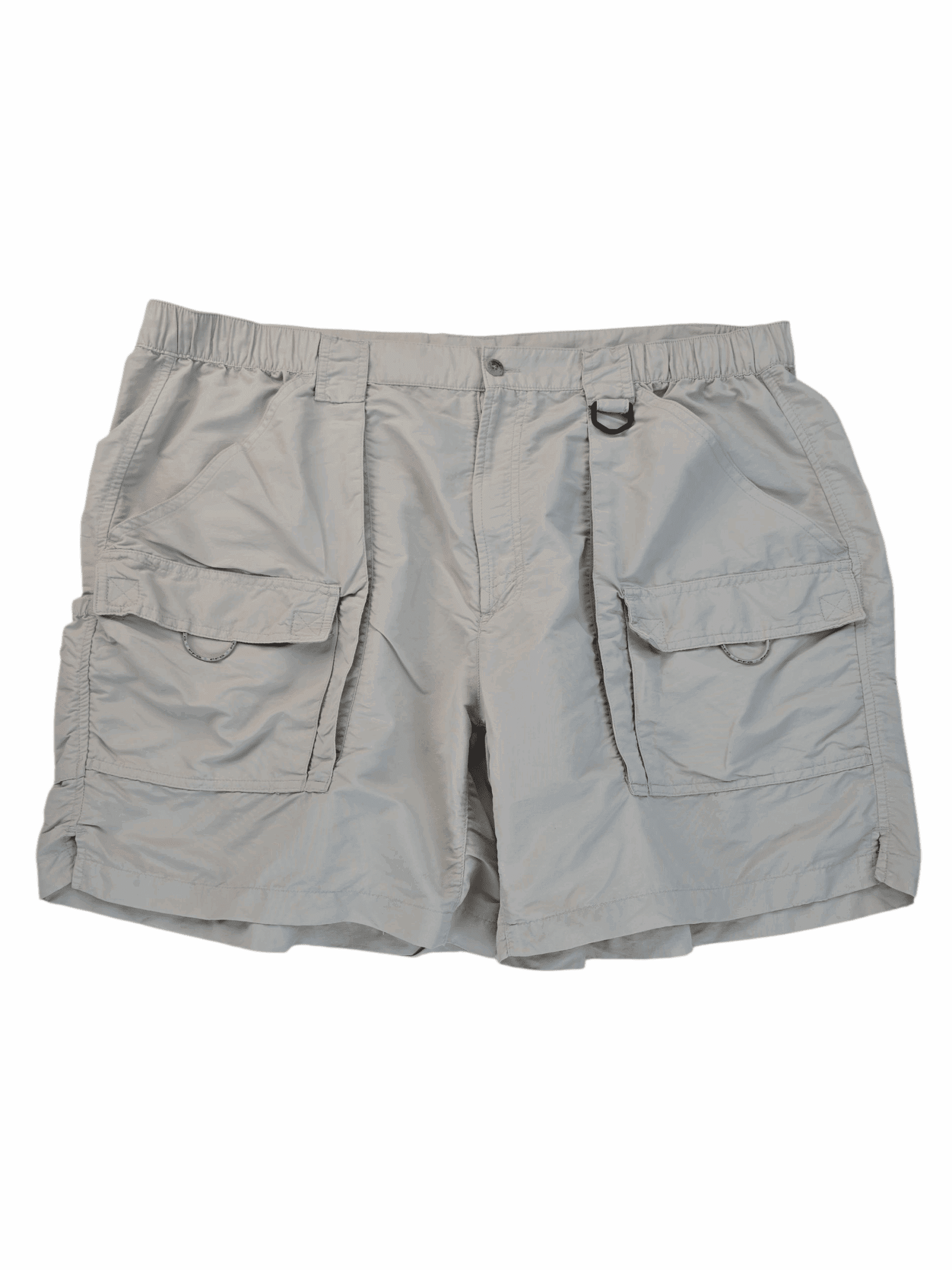 Front view of Columbia PFG khaki quick-dry shorts men’s size XXL