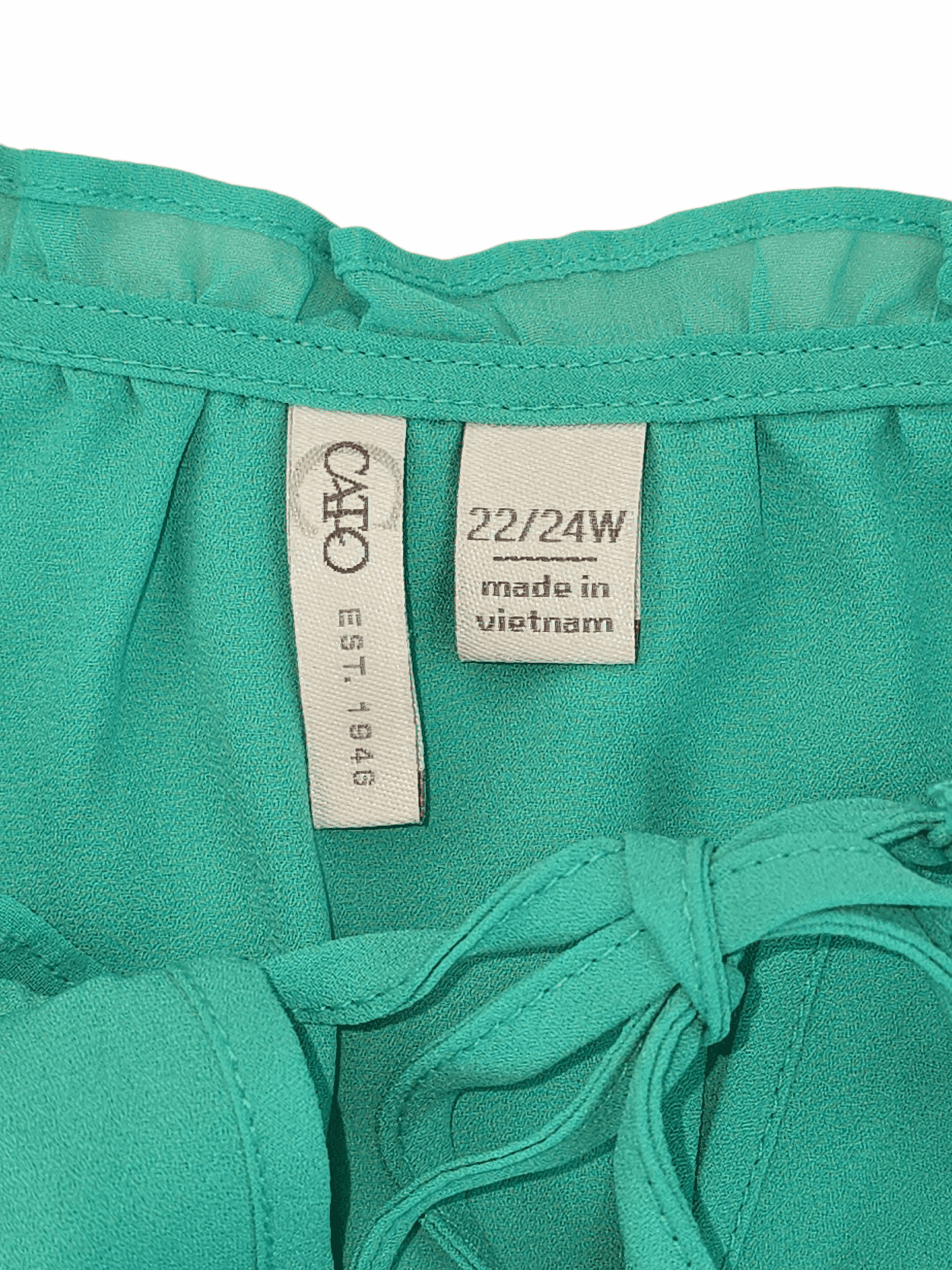 Cato brand and size 22/24W clothing label