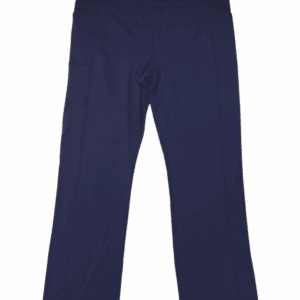 Navy blue straight-leg pants with a clean design.