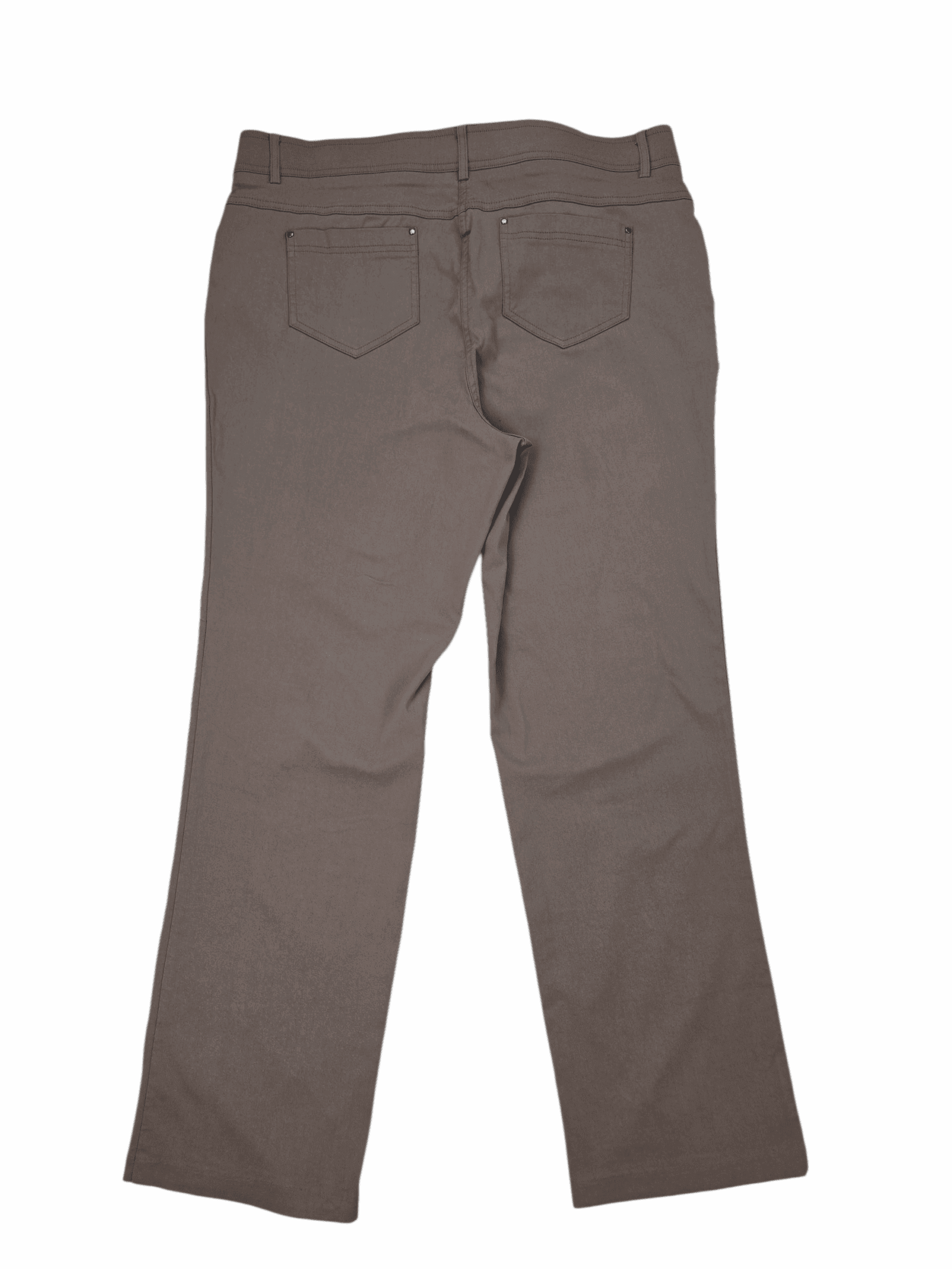 Back view of 89th & Madison brown straight leg pants women’s plus size 16