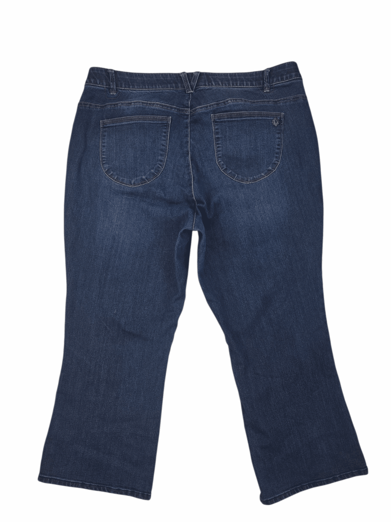 Democracy Absolution cropped blue denim pants women’s plus size 16W – back view