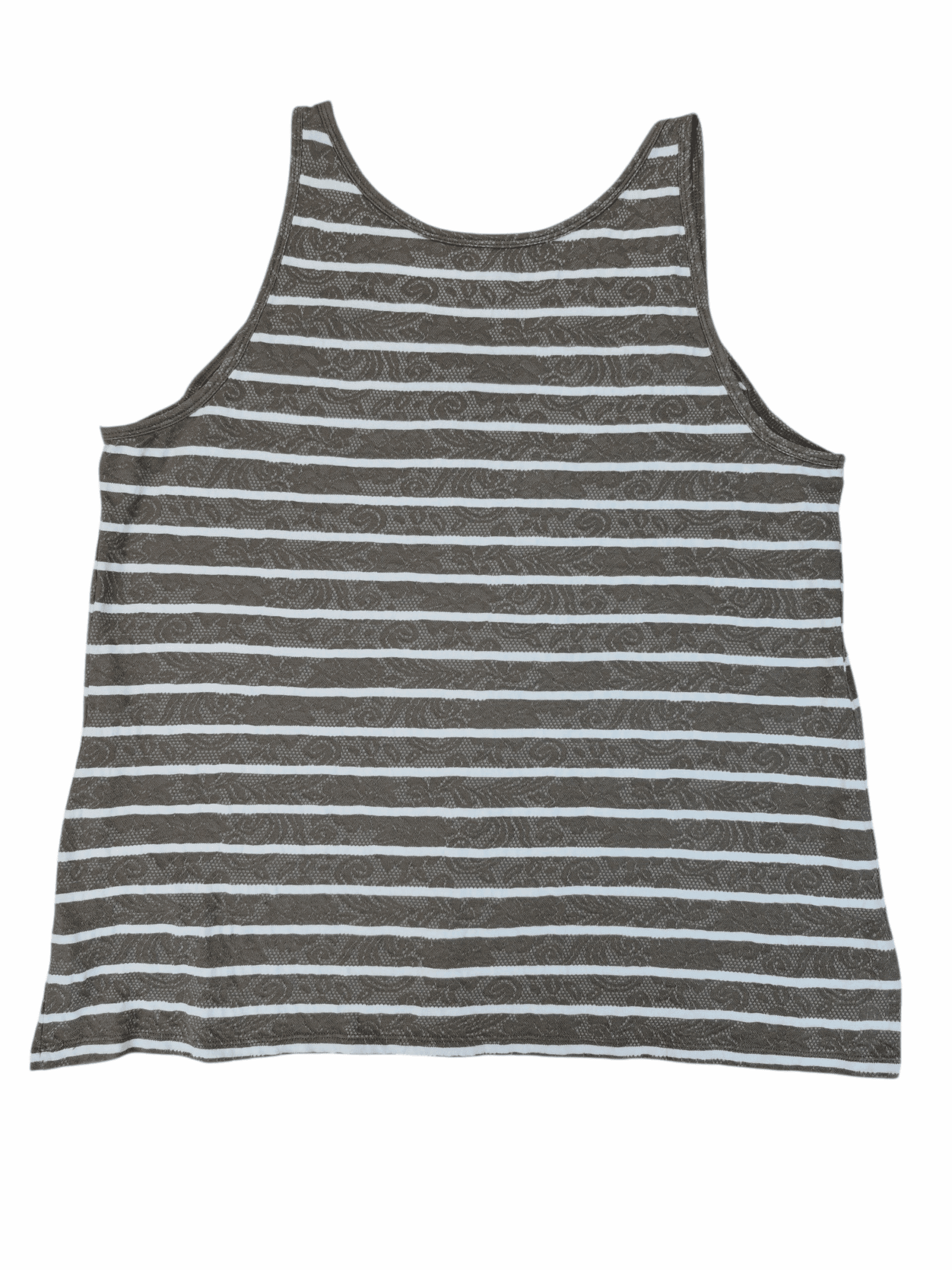 Back view of Lane Bryant green lace-look jeweled pullover tank top women’s plus size 22/24