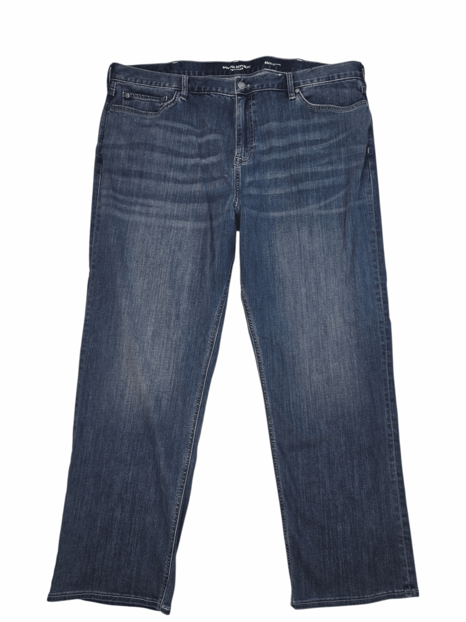 Banana Republic men’s Big & Tall 44x32 blue straight fit jeans front view