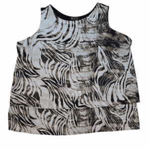 DG2 animal print layered look tank top women’s plus size 2X – front view