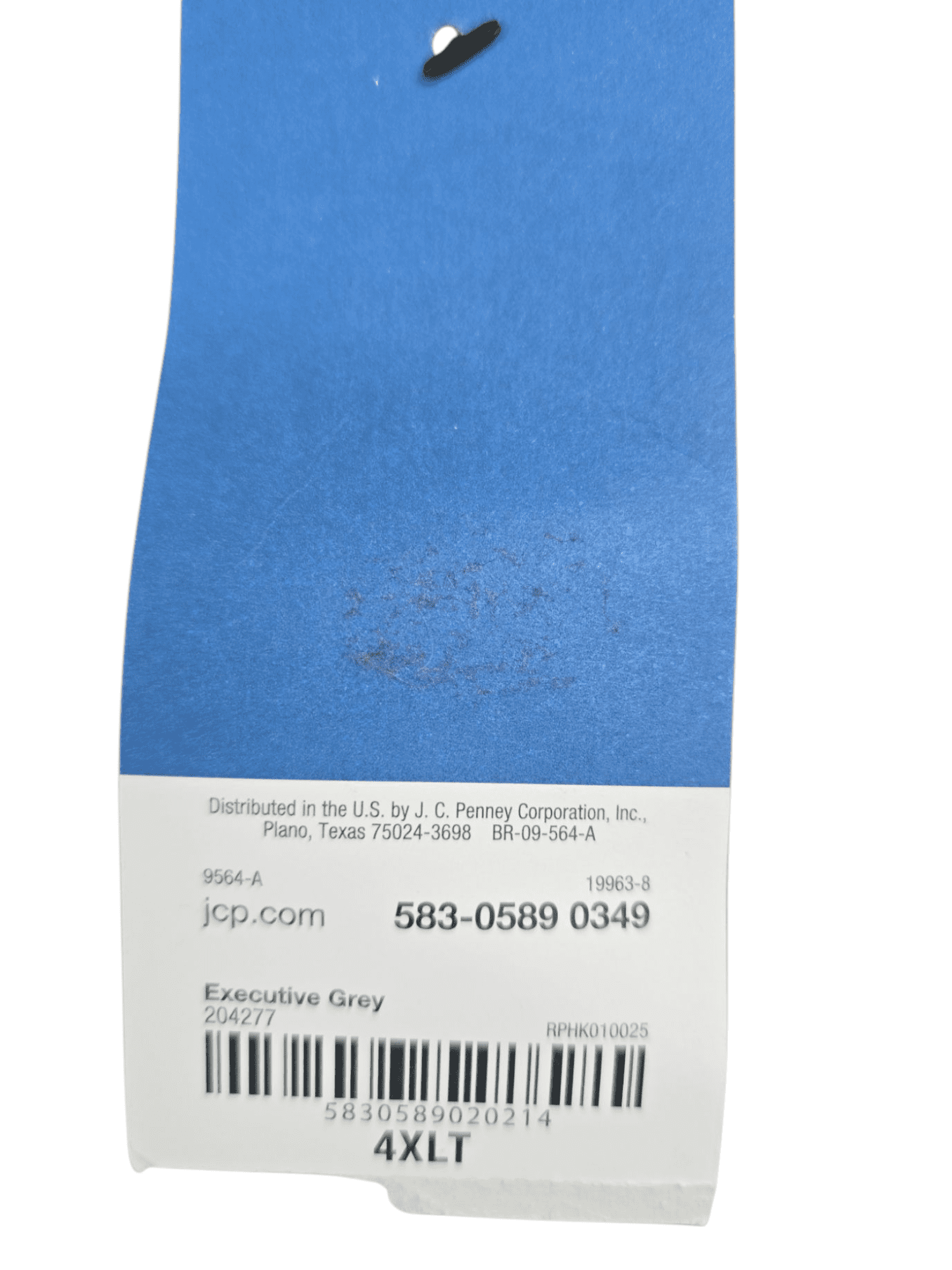 Store Tag for The Foundry Young Men’s Gray Button-Up Shirt Size 4XLT – Retail Hang Tag Showing Brand and Price