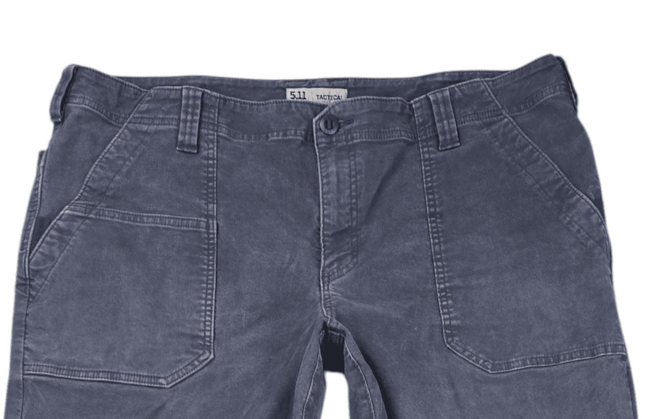 5.11 Tactical men’s size 42x30 gray twill stretch pants front view