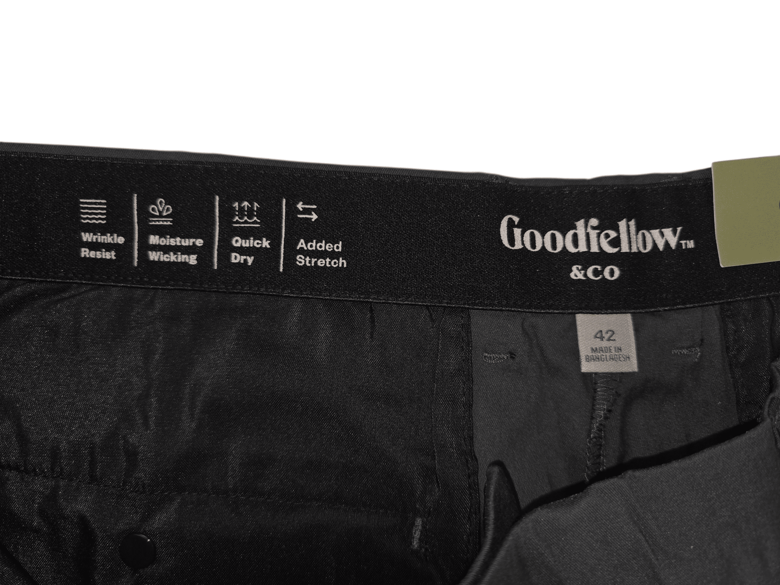 Goodfellow & Co brand and size 42 clothing tag