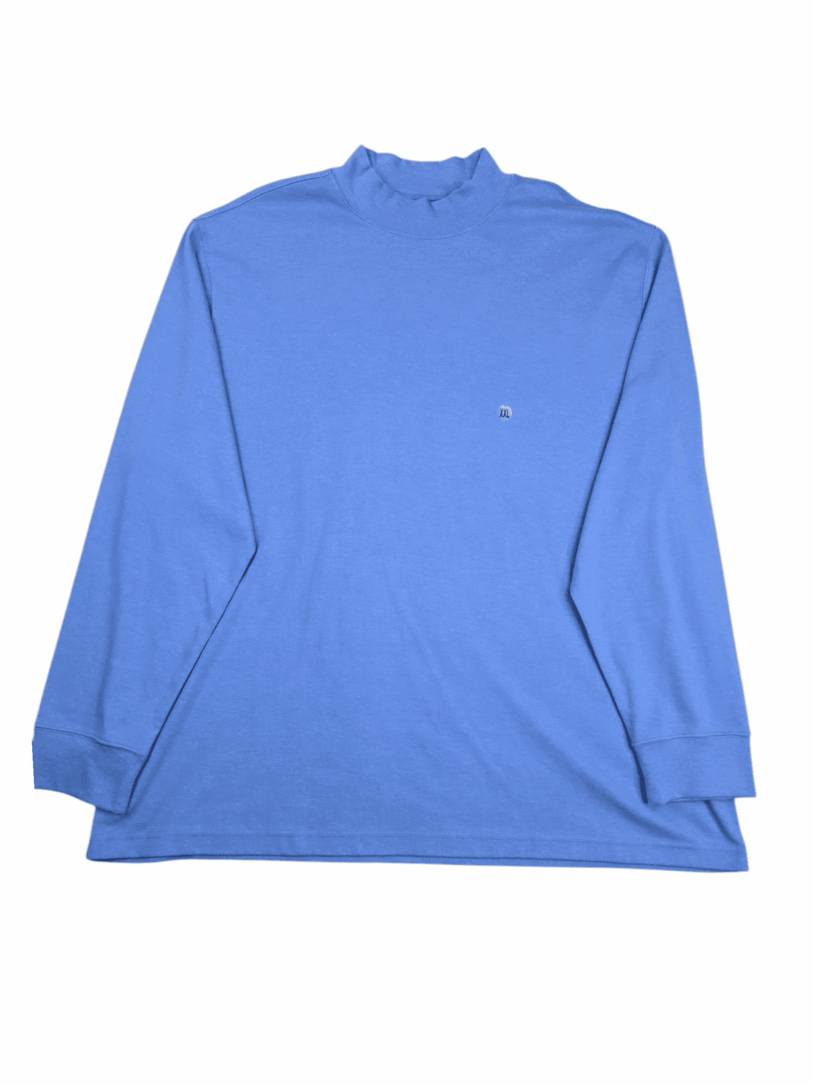 Saddlebred men’s size XXL blue mock neck pullover front view