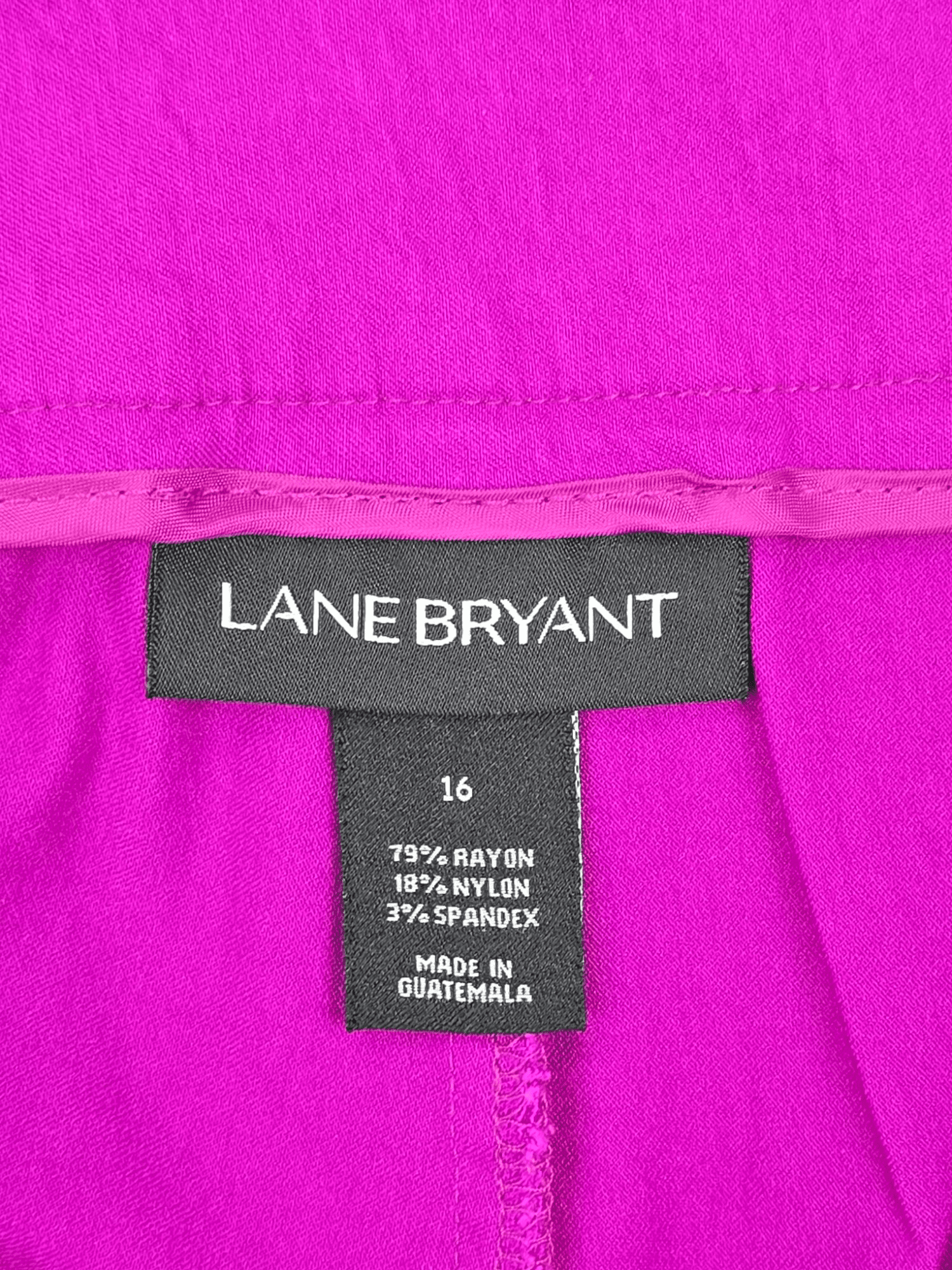 Lane Bryant brand and size 16 clothing tag