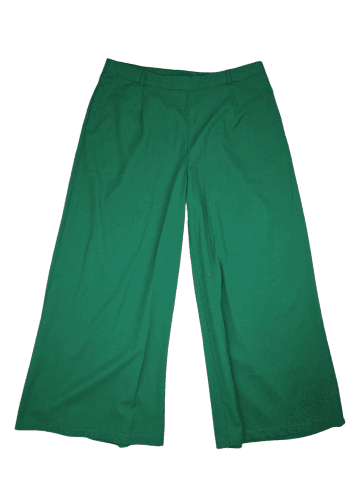 Front view of Double Crazy green wide leg slacks size 2XL