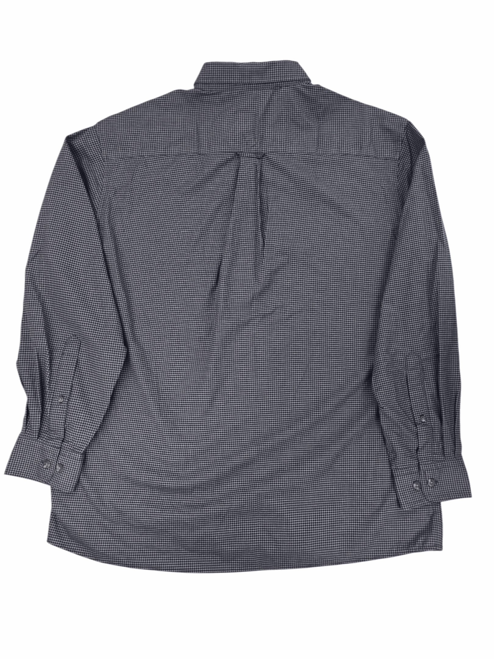 Back view of RedHead navy and white checked cotton button-up shirt size 2XL