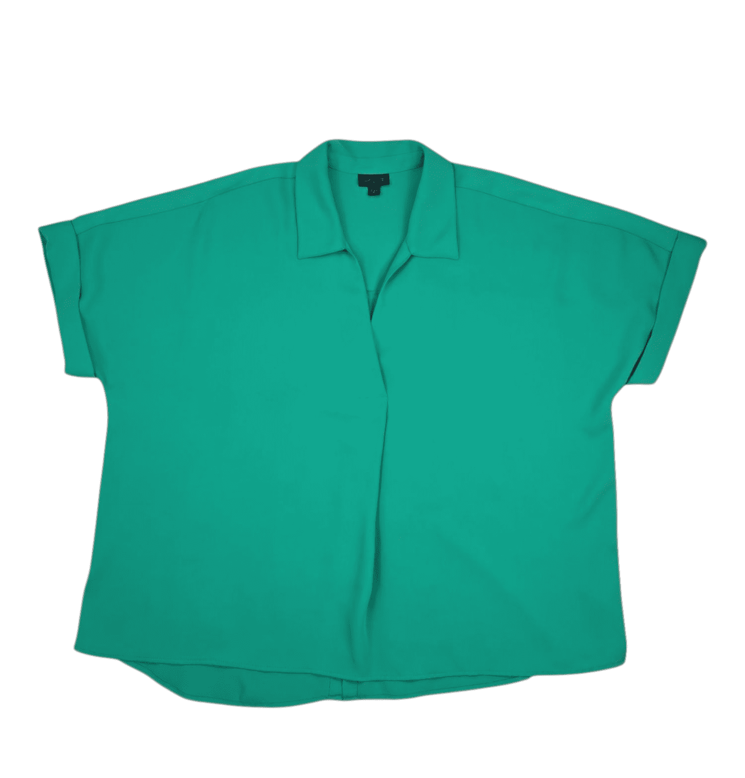 J. Jill Wherever Collection women’s size 2X green V-neck blouse front view