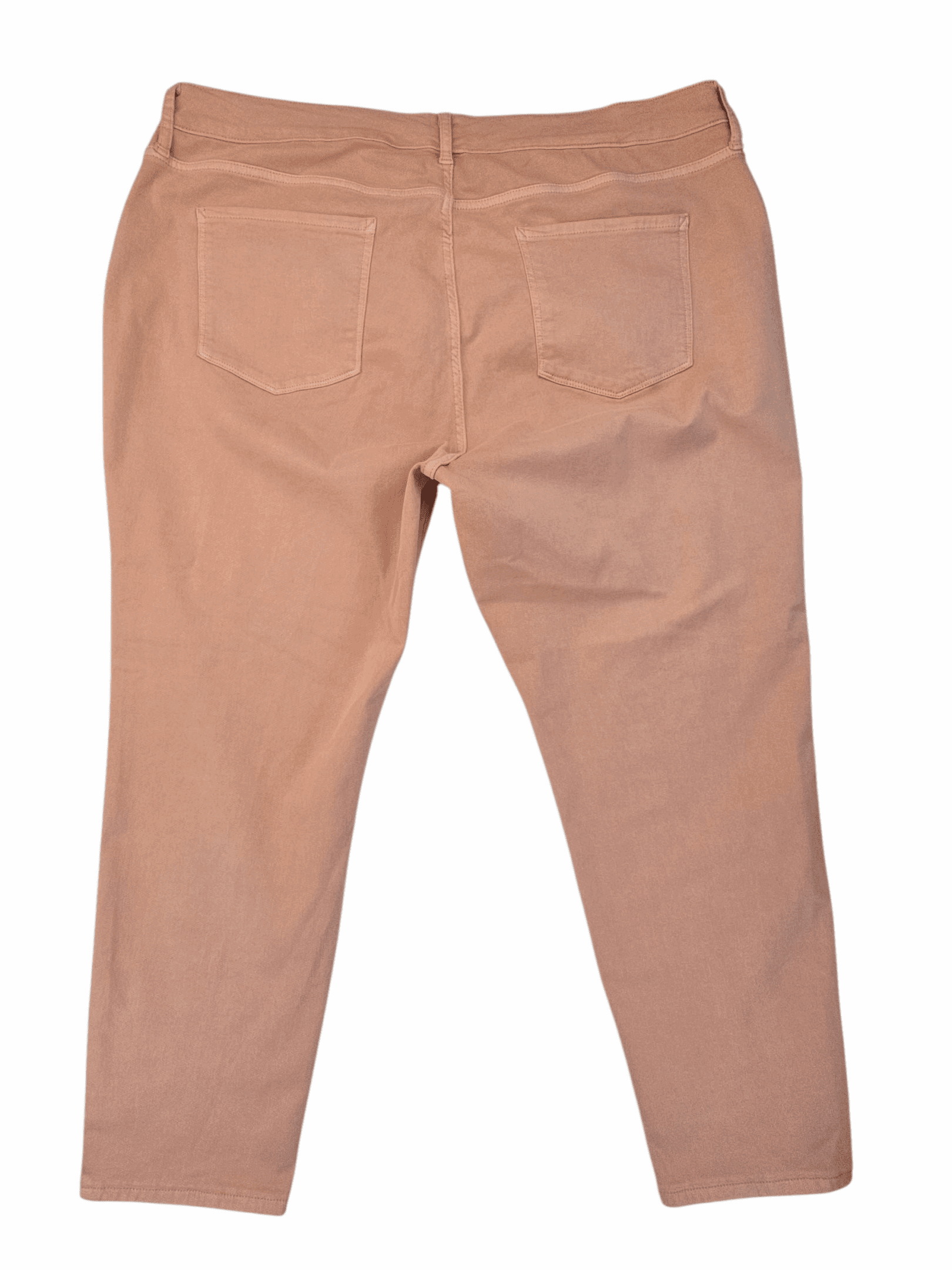 Back view of A New Approach women’s 22W peach high-rise skinny ankle jeans