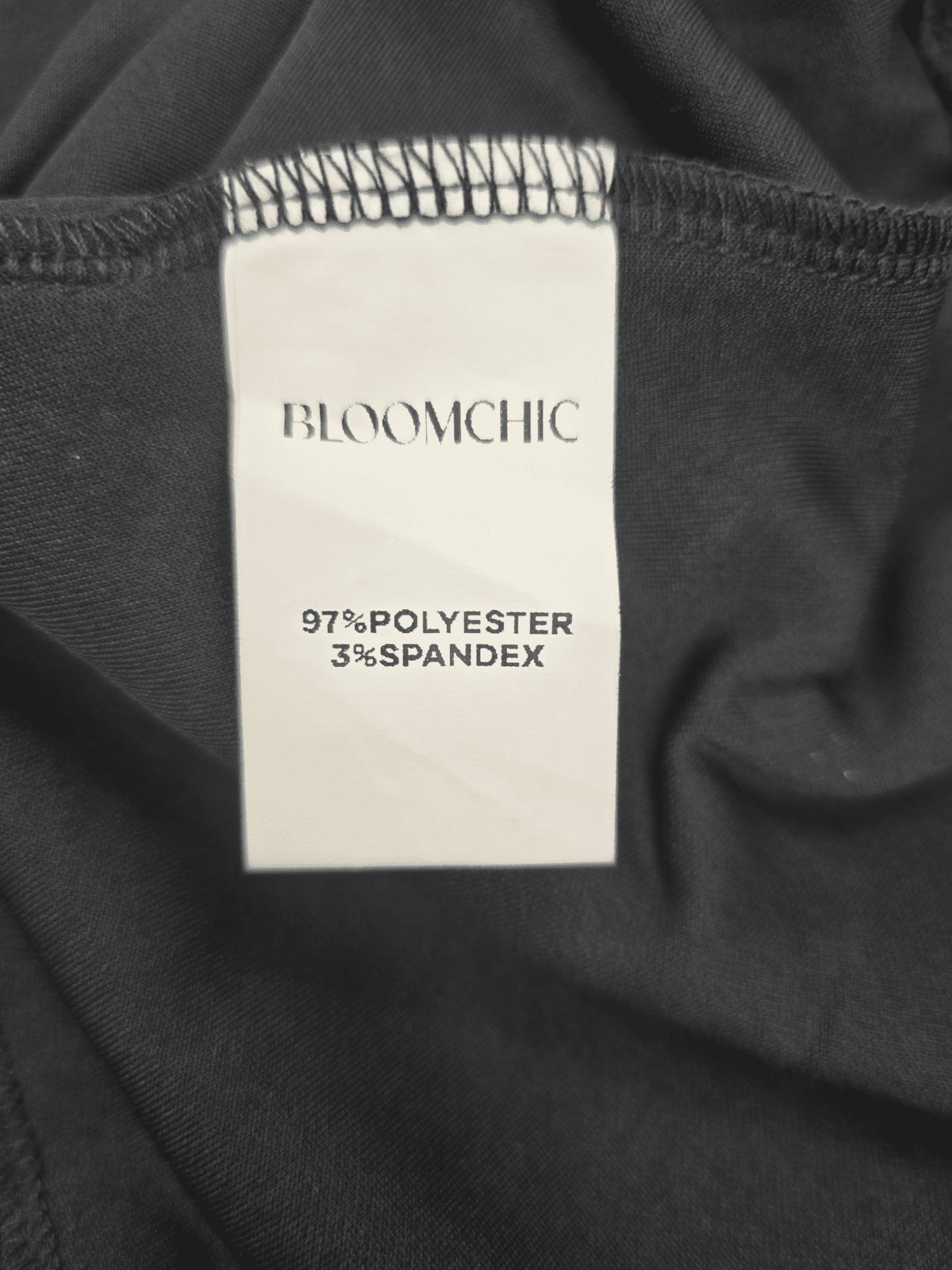 BloomChic Brand and Size Tag on Black Cropped Pants with Front Crease Size 18/20 – Plus Size Label