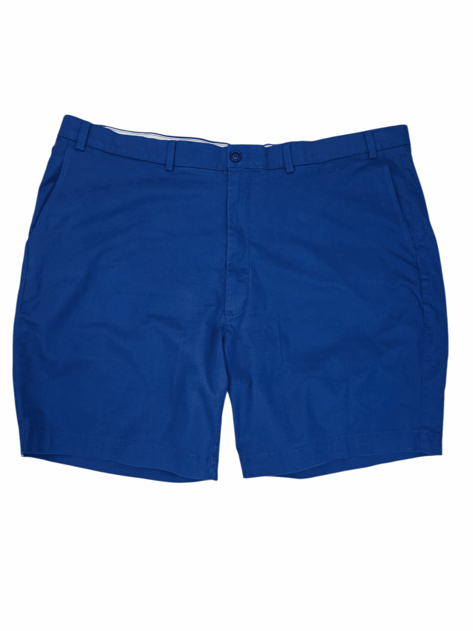 Front view of NWT Roundtree & Yorke blue twill shorts men’s size 48