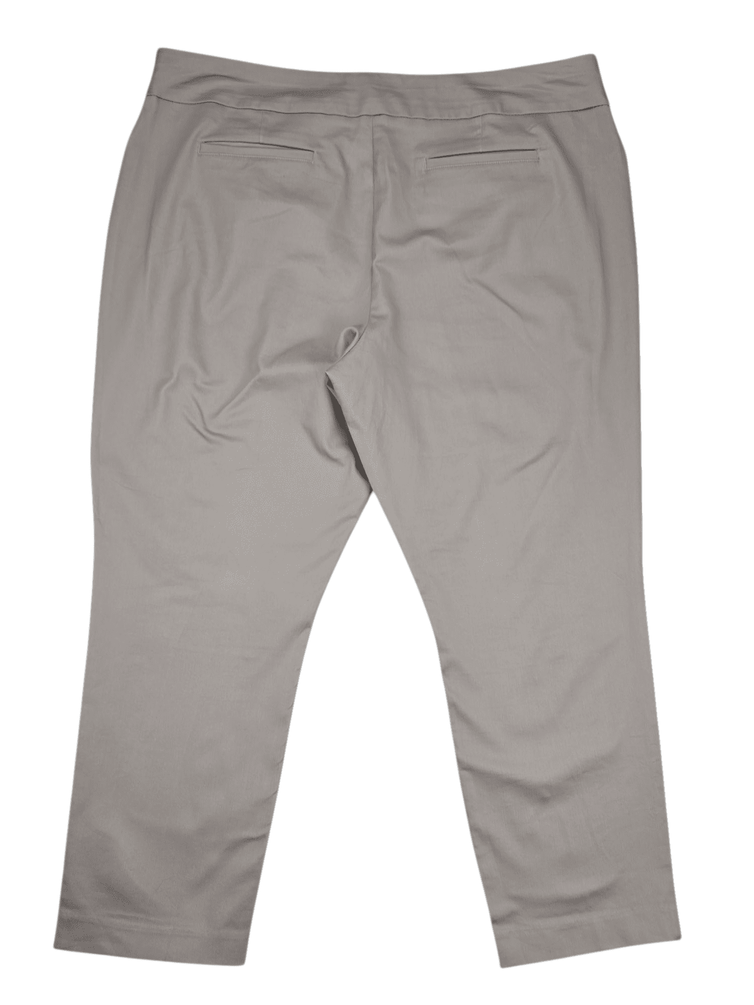 Back view of Croft & Barrow women’s size 24W khaki pull-on straight-leg pants