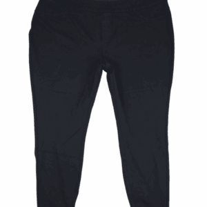 Front view of Lane Bryant black pull-on jeggings in size 18/20