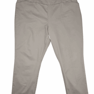 Croft & Barrow women’s size 24W khaki pull-on straight-leg pants front view